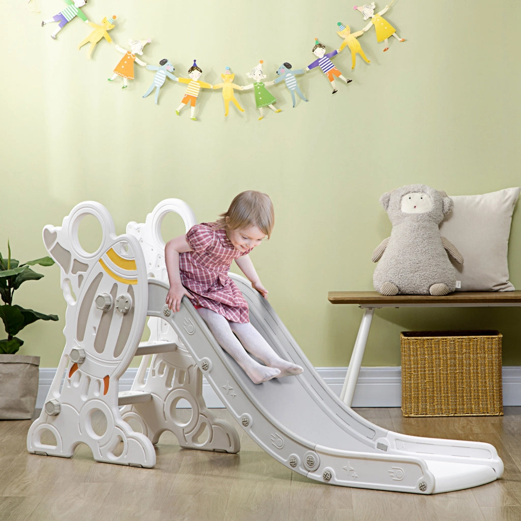 Scivolo per bambini 18-36 mesi ¨C Xylo ¨C 3 gradini antiscivolo grigio 157x46,5x80 cm