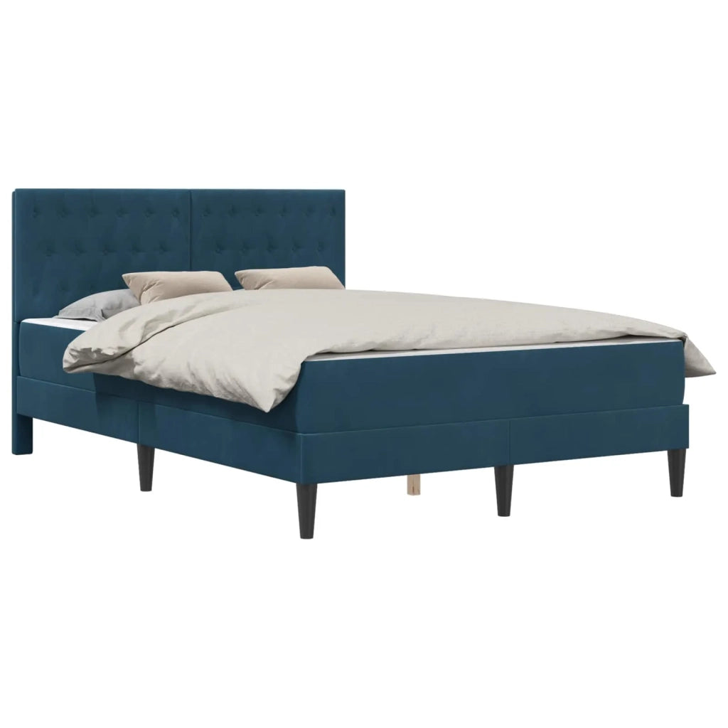Struttura letto con materasso Blu 140 x 200 cm Velluto 3415059