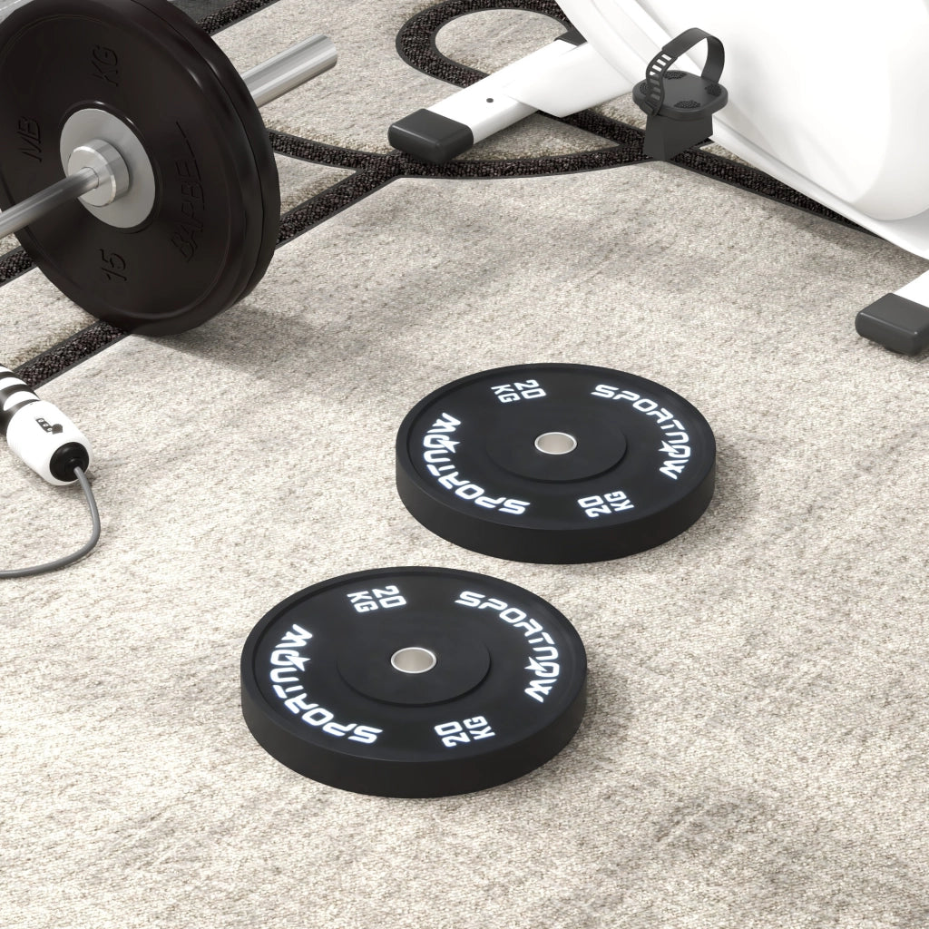 Set Dischi 20kg ¨C Minimal ¨C Nero 2 pezzi ?5cm