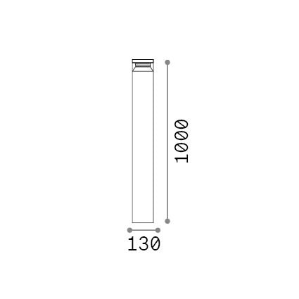 Lampada Da Terra Per Esterno Boeing 1 Luce Led 14W Coffee Ip65