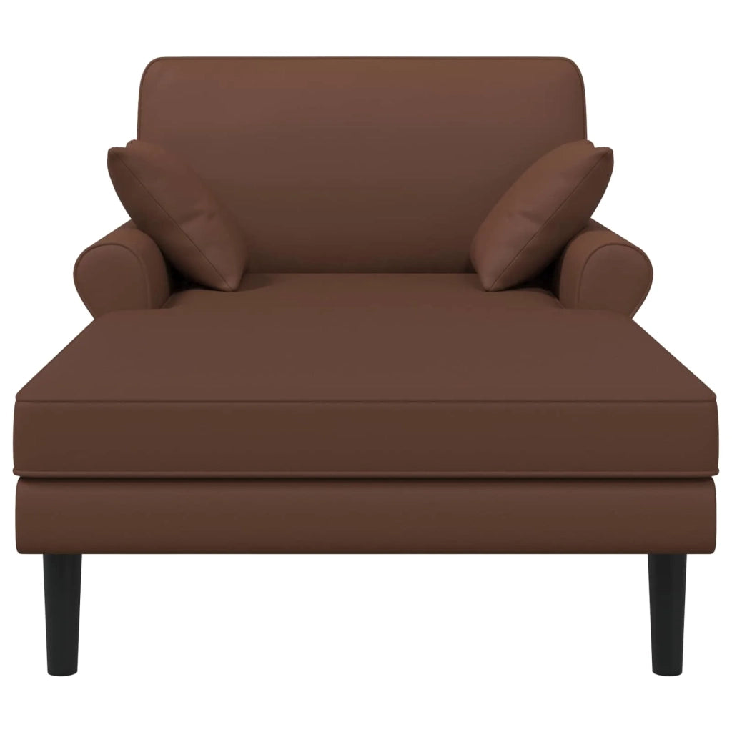 Chaise longue Marrone Similpelle 42048095