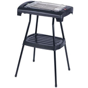Trade Shop - Barbecue Elettrico Bbq Bistecchiera Con Ripiano D'appoggio Stand Griglia In Acciaio 6496005 -
