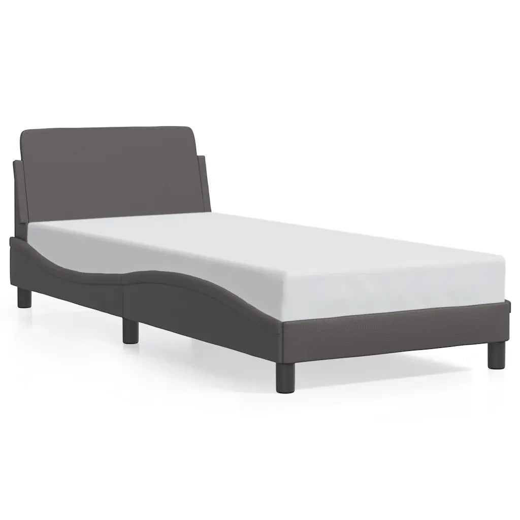 Letto singolo | Letto per adulti | Giroletto Dover Crema 90x200 cm in Similpelle