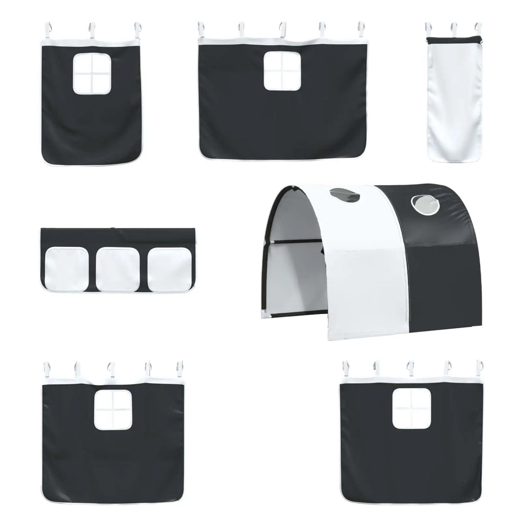 Struttura del letto loft per bambini Bianco e Nero 75 x 190 cm 42020850