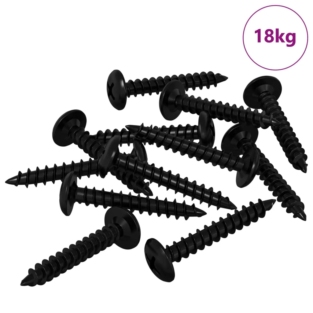 Chiodo autofilettante 9000 pcs Nero Acciaio