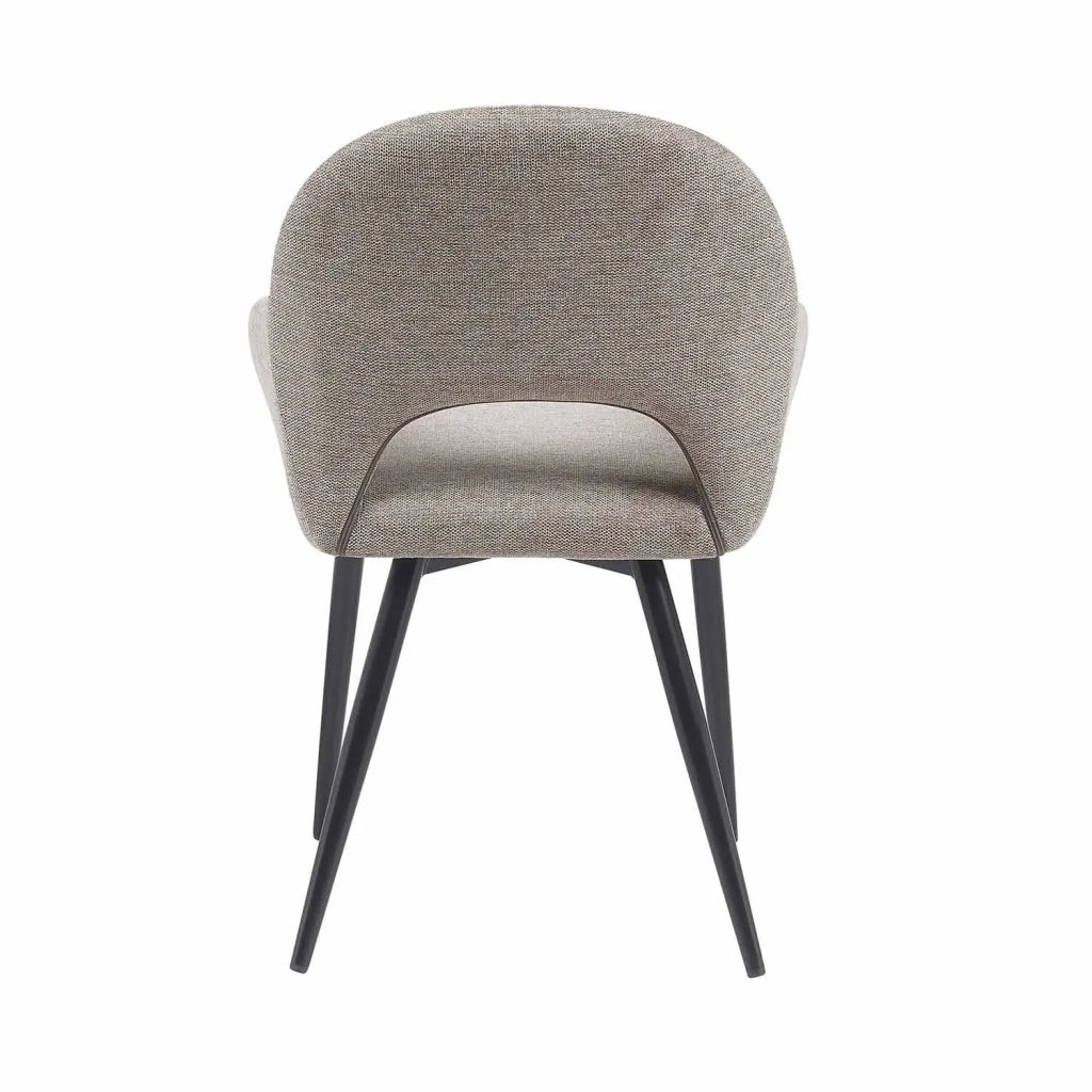 LÚZETE - SEDIA IMBOTTITA BEIGE GAMBE NERE ROWAN