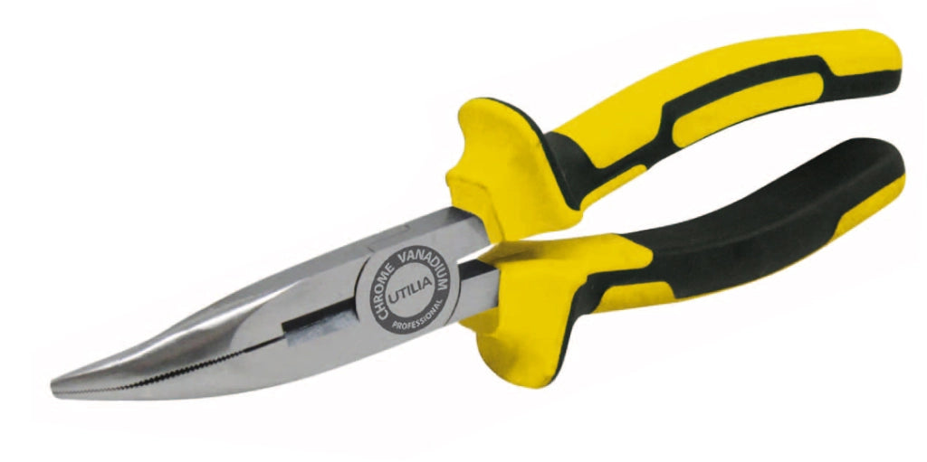 Utilia PINZA A BECCHI 1/2 TONDI PIEGATI PROFESSIONALE  mm. 160 6.00 pz