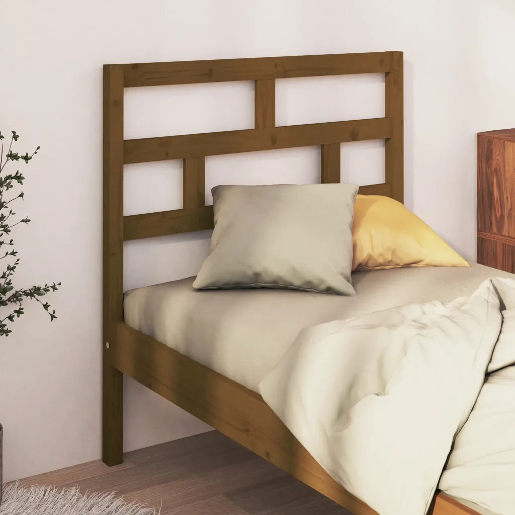 Testiera per Letto-Testata-Testiera Decorativa ambra 81x4x100 cm in Legno Massello di Pino 880717