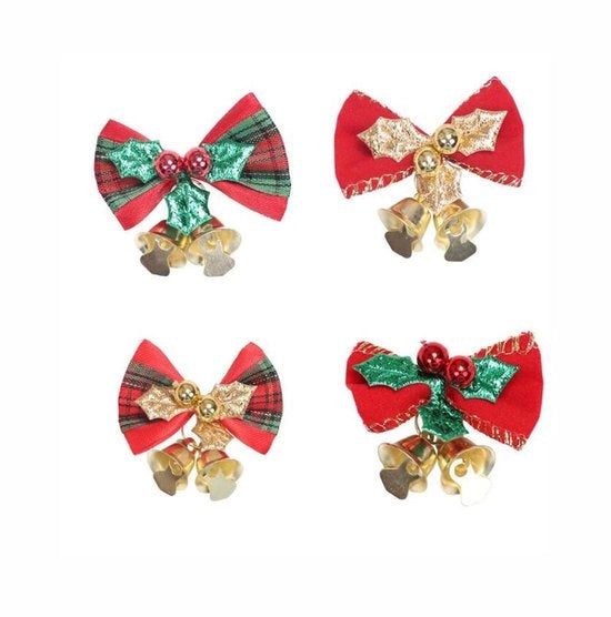 Decorazioni per Natale 12 Pezzi - Mini Strumenti con Campanelli - Riciclabili e Sostenibili - Decorazione per Albero di Natale - Ideale per Artigianato - Dimensioni 3 x 4,5 cm - Decorazione per Natale