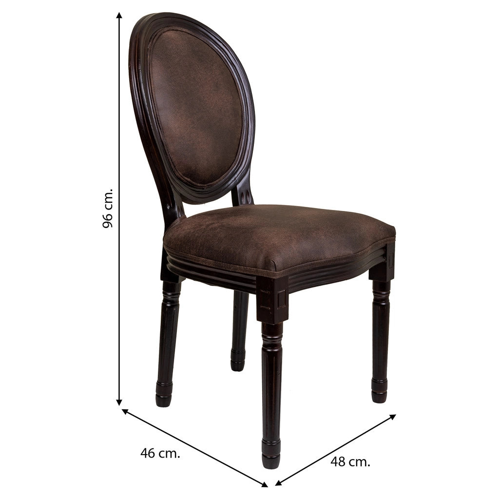 Sedia in legno marrone 48x46x96h