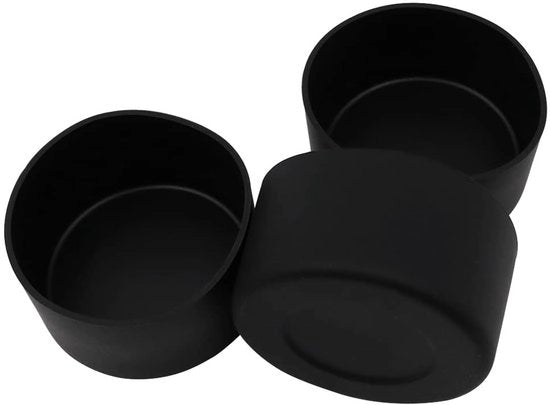 Hoes in silicone per bottiglia di vetro - Protezione per bottiglie di acqua - Nero - Lavabile - Riciclabile - Adatto per bottiglie da 12 a 24 oz