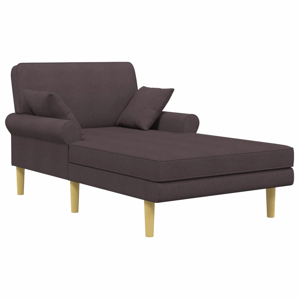 Chaise longue Marrone Scuro Tessuto 42048085