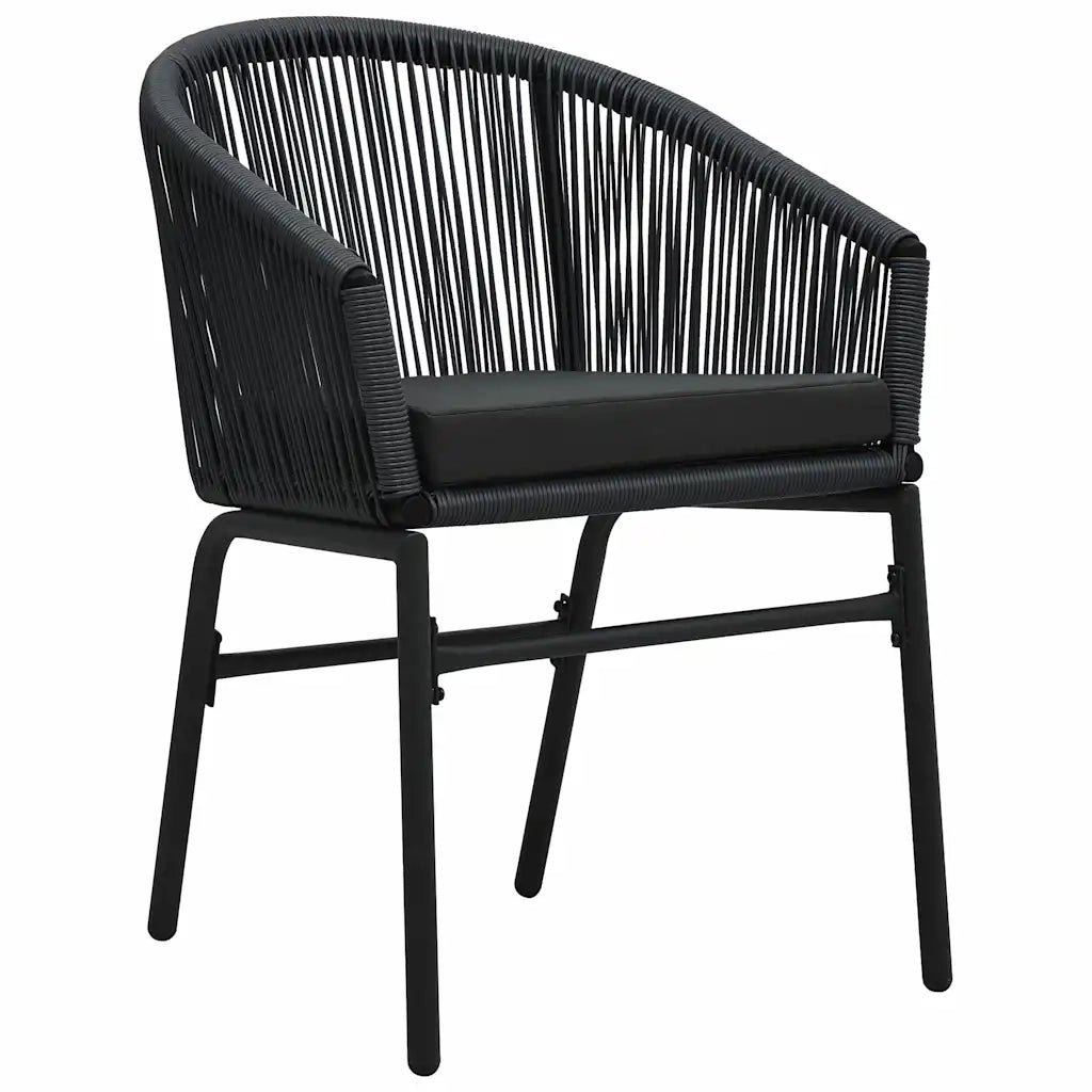 Set da Pranzo per Giardino 5 pcs Nero 3379347