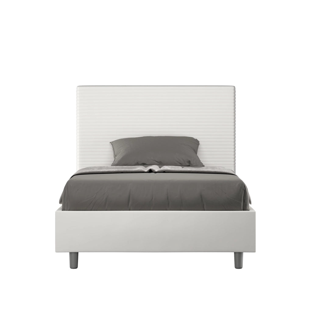 Letto 1 Piazza e Mezzo 130x190 cm con Rete Focus Bianco