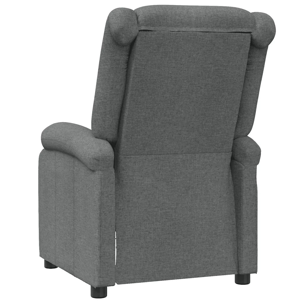 Poltrona Massaggiante | Sedia Relax Grigio Scuro in Tessuto