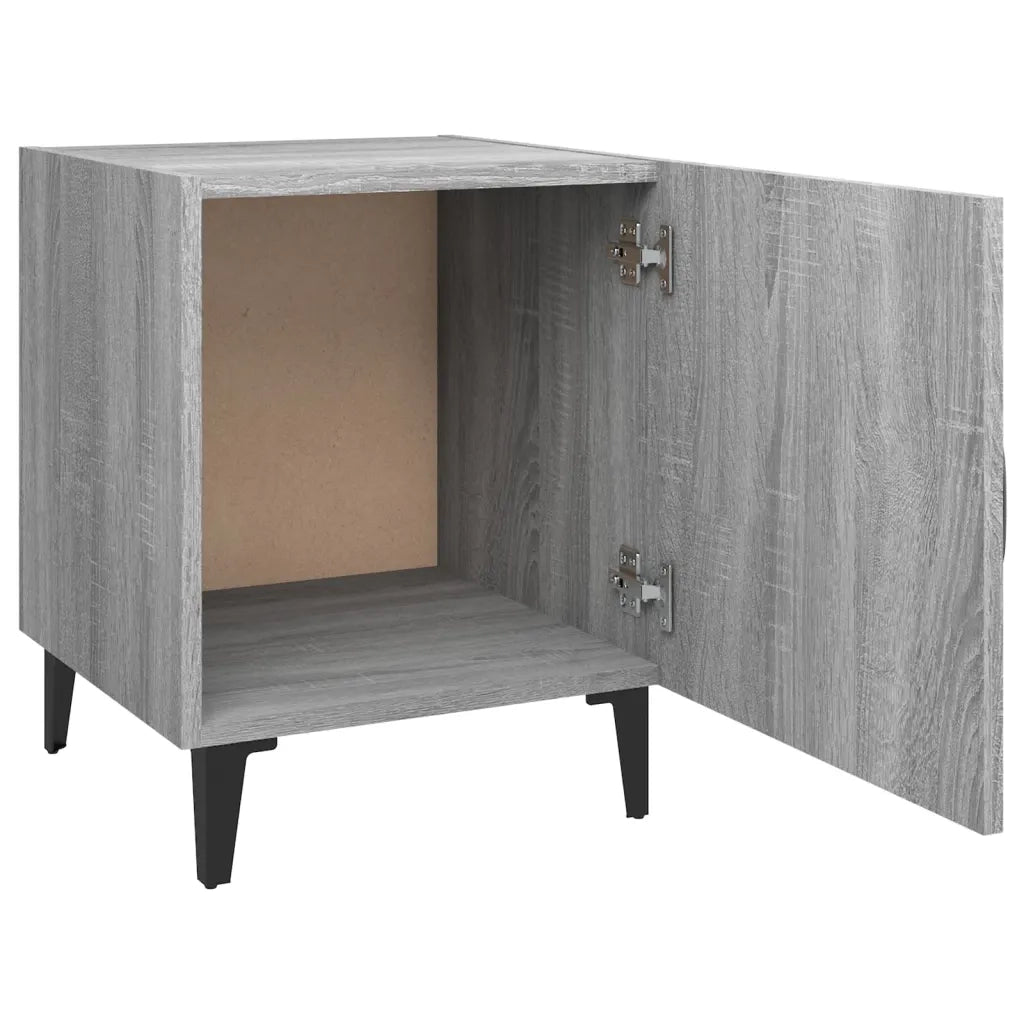 Comodini 2 pz Grigio Sonoma in Legno Multistrato 817318
