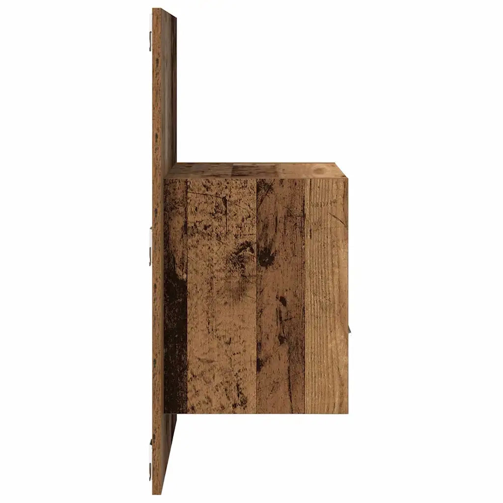 Set di 2 Comodini | Armadio da Notte | Mobiletto da notte Legno vecchio 50 x 32.5 x 80cm