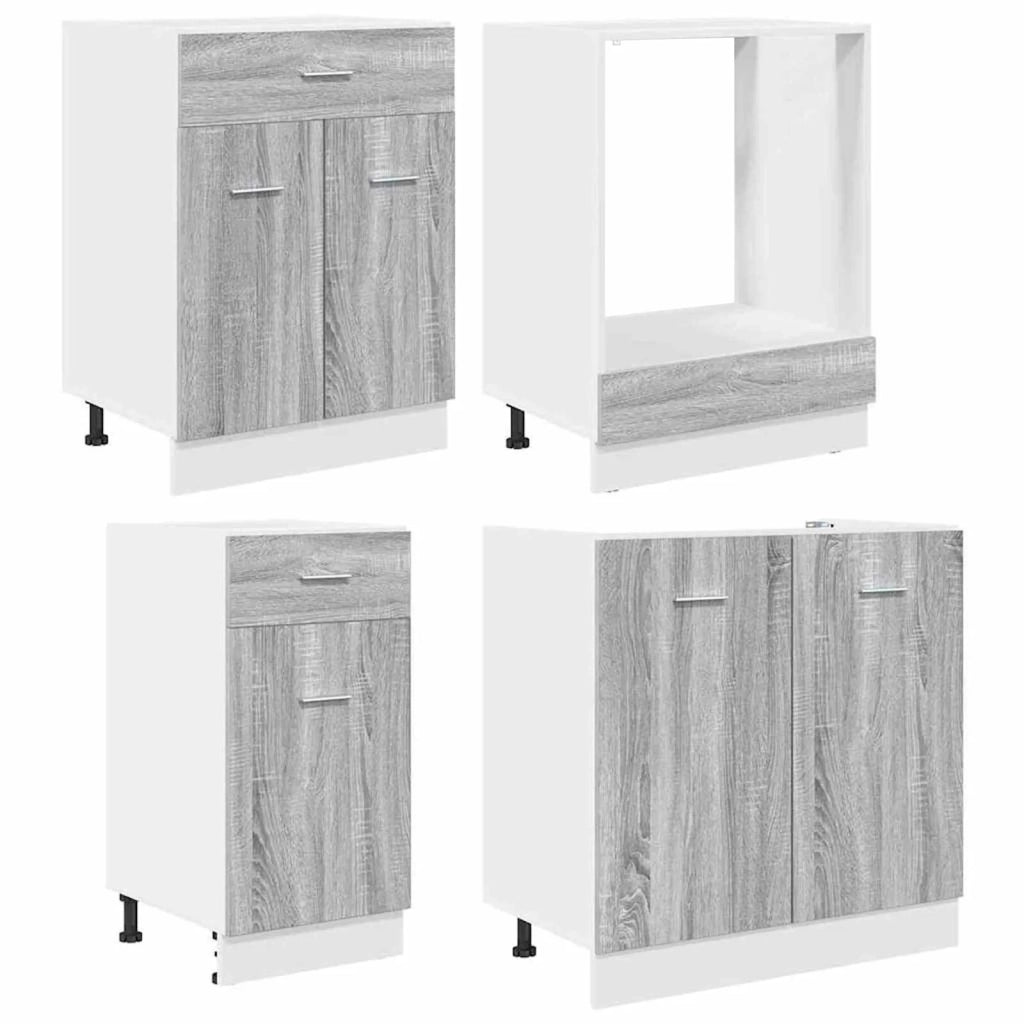 Set di mobili da cucina con cassetto Lyon 8 pcs Grigio Sonoma