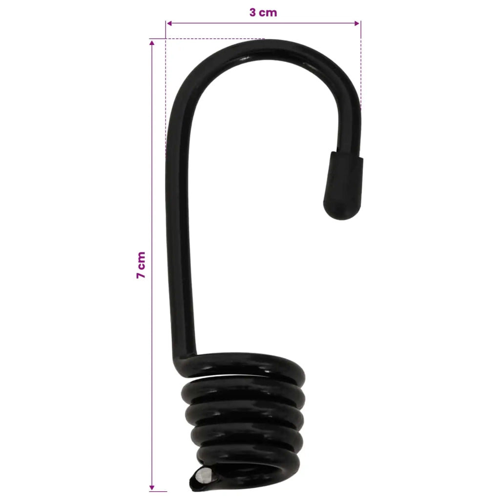 Corde Bungee con Ganci 4 mm Nero e Bianco PP e gomma 42047668
