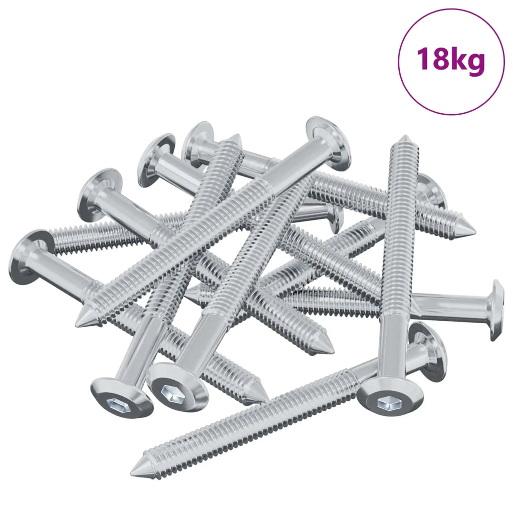 Vite 1600 pcs Argento M6 x 60 mm Acciaio