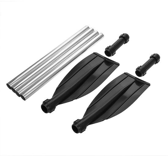 Paddello per Kayak Leggero - 2 Pezzi - Design Rimovibile - Alluminio - Galleggiante - Accessori per Barche Universali - 126 cm - Pala di Remo