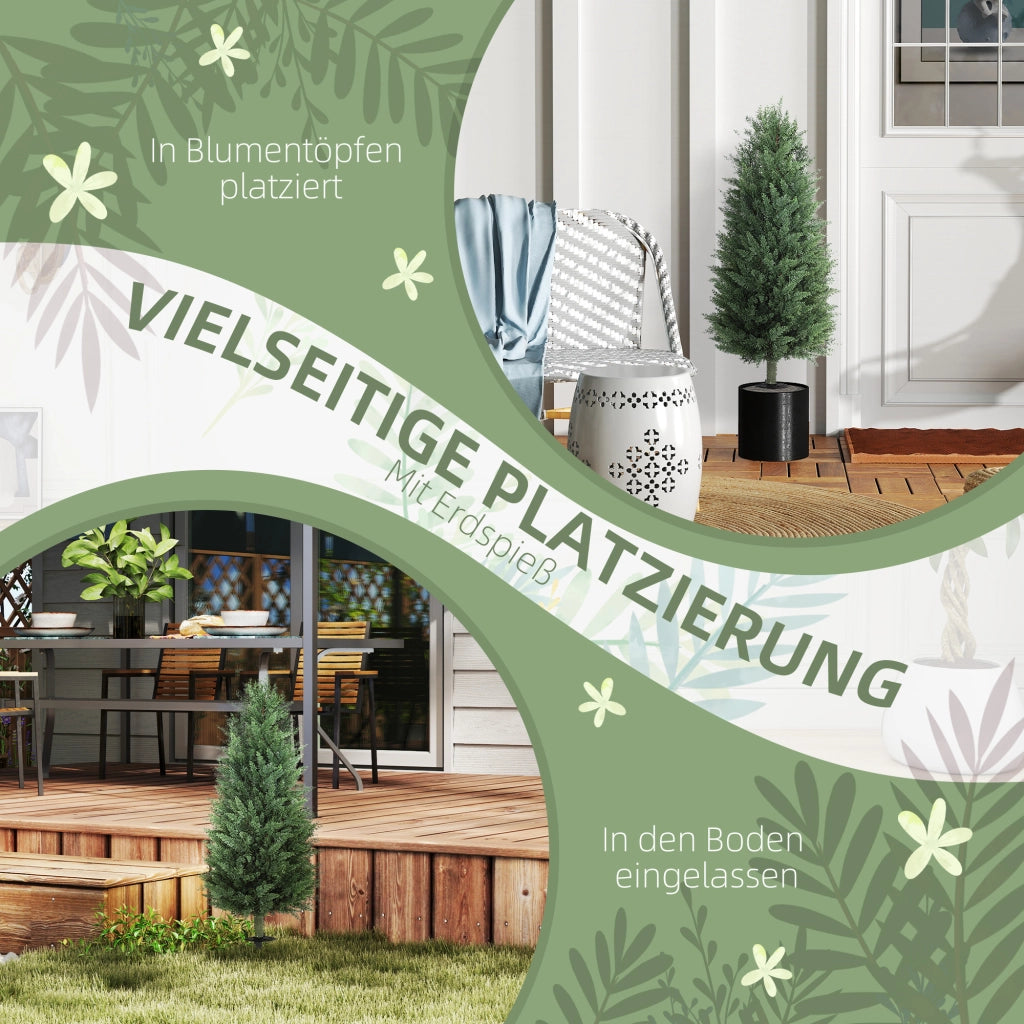 Set 2 Pezzi Cipresso Artificiale ¨C Minimal ¨C Verde