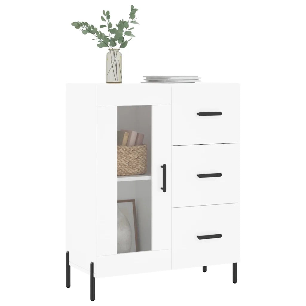 Credenza | Madia | Buffet da pranzo | Armadio da pranzo Bianca 69,5x34x90 cm in Legno Multistrato