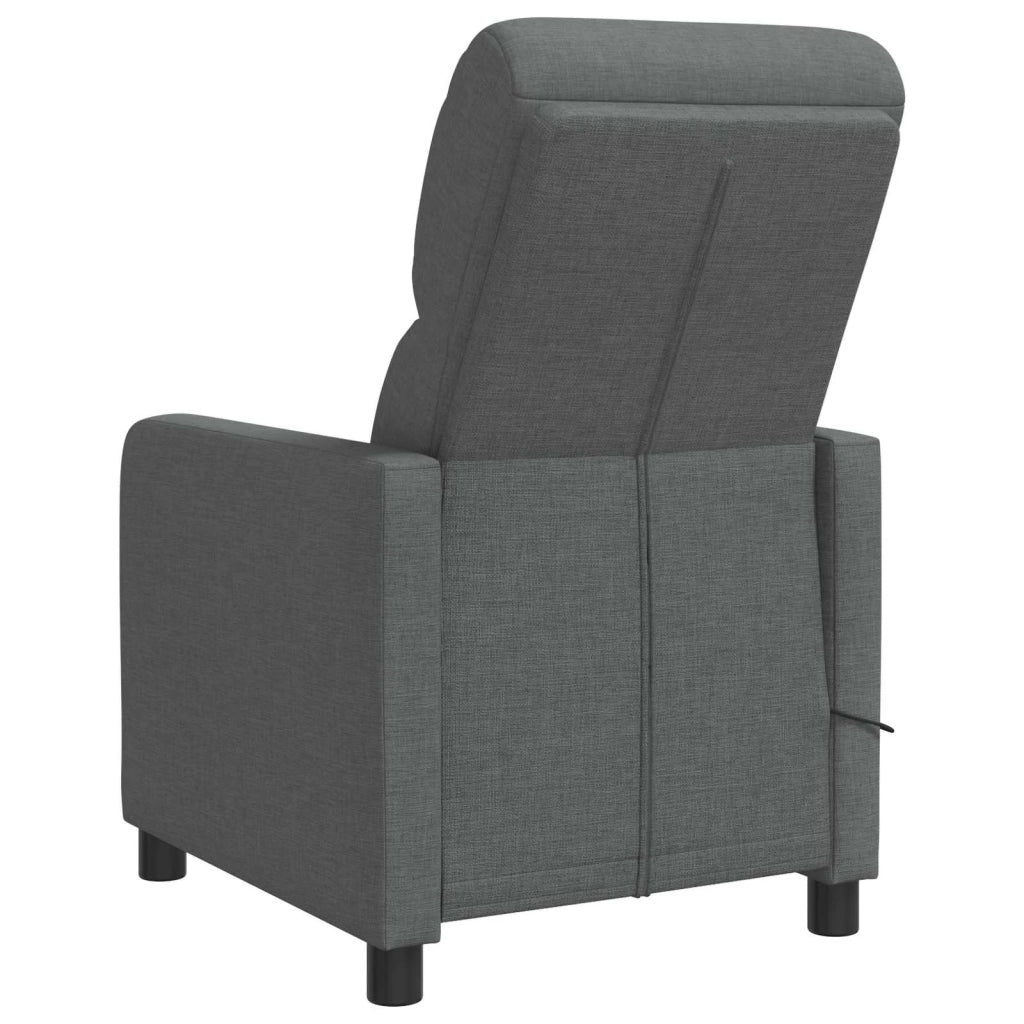Poltrona Massaggiante Grigio Scuro Tessuto 42034830