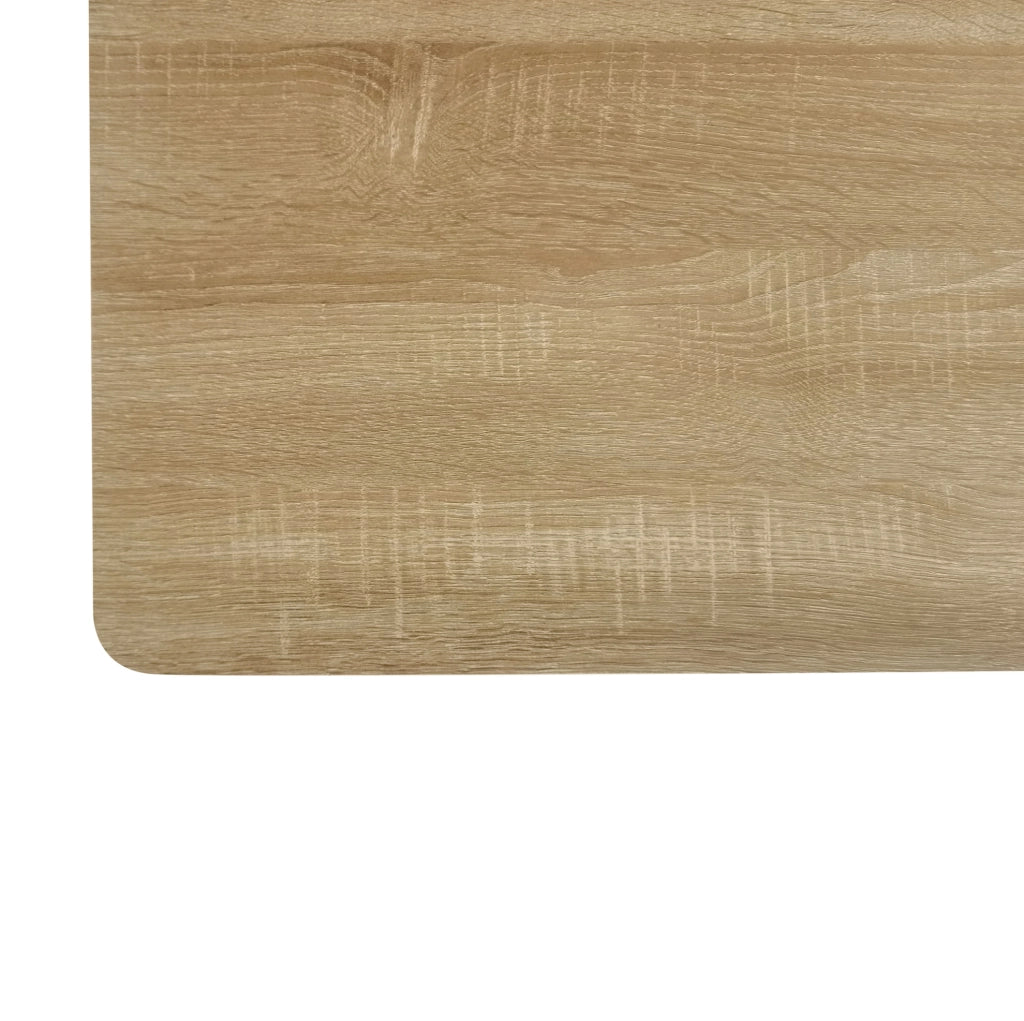 Tavolo rettangolare con 4 gambe in pannello truciolare finitura rovere