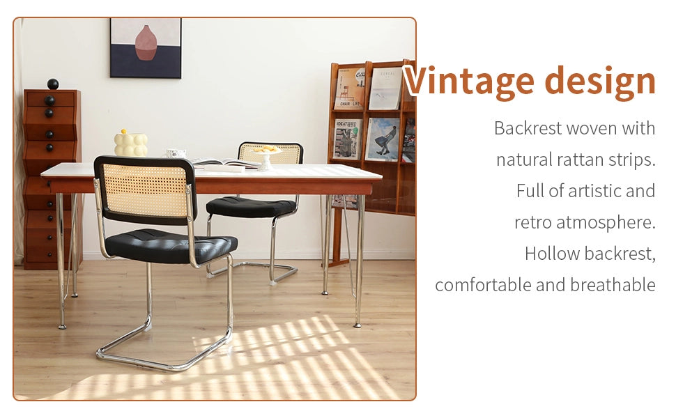 Sedie da Pranzo Set 4 Pezzi Imbottite ¨C MINIMAL ¨C Similpelle con Gambe in Metallo Cromato