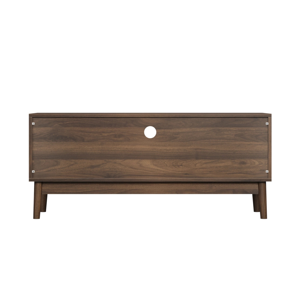 Mobile TV 110 cm in MDF color noce con ante a griglia