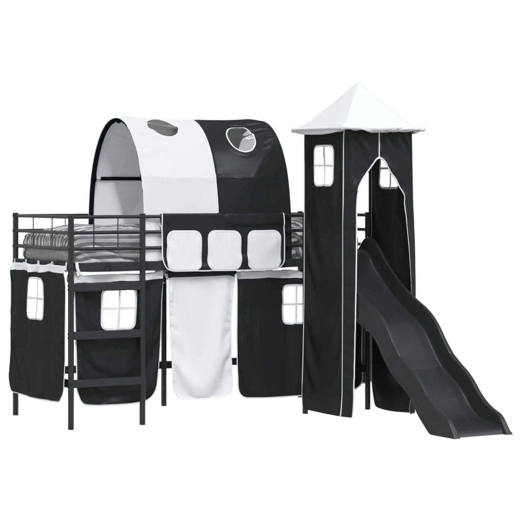Struttura del letto loft per bambini Nero 100 x 190 cm Metallo 42020875