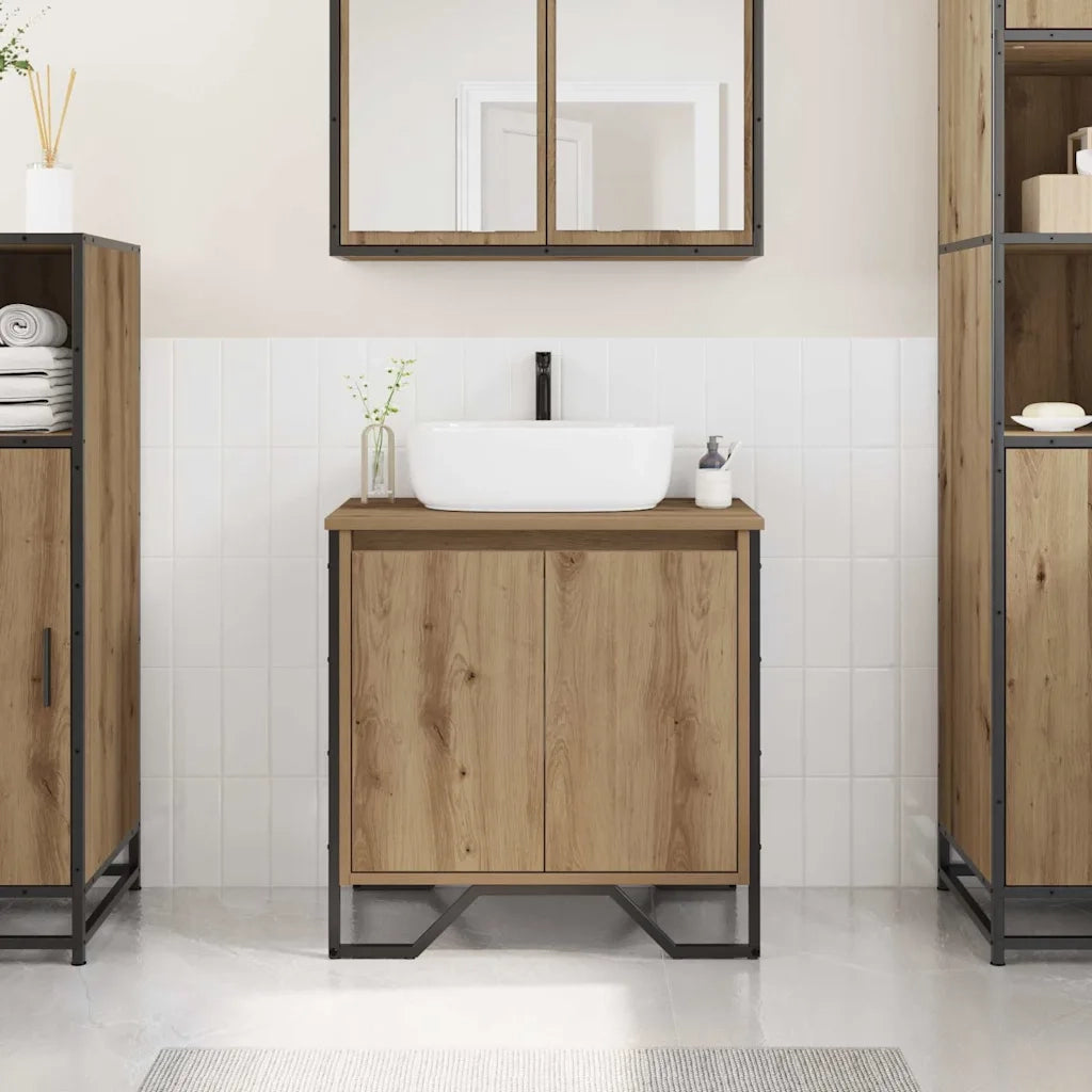 Armadio per Lavabo da Bagno Rovere artigianale 60 x 35 x 60 cm 869178