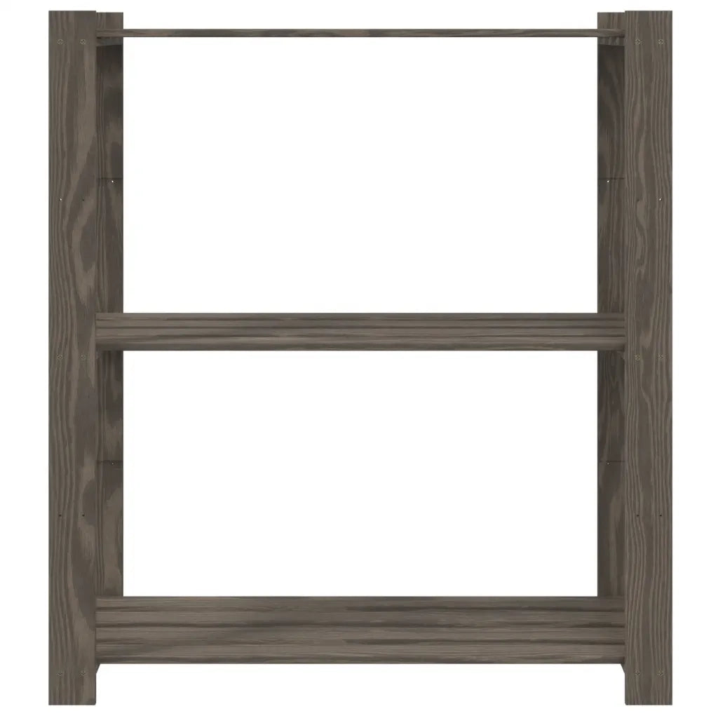 Scaffale a 3 Livelli Grigio 80x38x90 cm in Legno di Pino CFW9236601