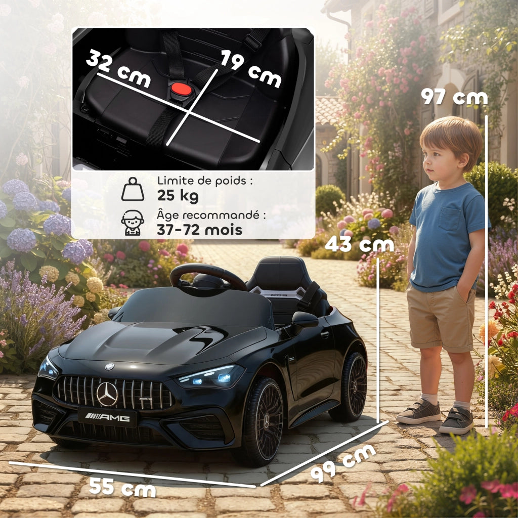 Auto elettrica per bambini Mercedes AMG ¨C Minimal ¨C 99x55x43 cm nero