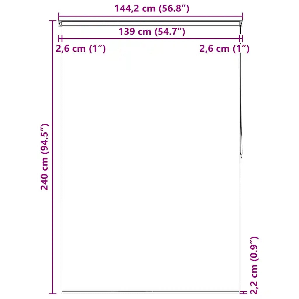 Tenda a rullo | Tenda avvolgibile per Doccia 140x240 cm Quadrati