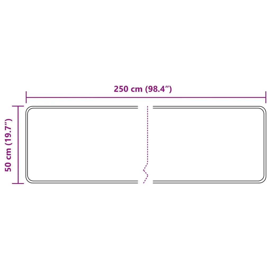 Runner Tappeto MARSA Sabbia 50 x 250 cm Poliestere e PVC 42023105