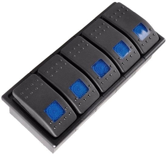 Interfaccia 12V - Interruttore a Sfascio con LED Indicatore Blu - Pulsante ON/OFF - Adatto per Auto Bagagliaio e Camion - Per il cambio rapido - Duraturo