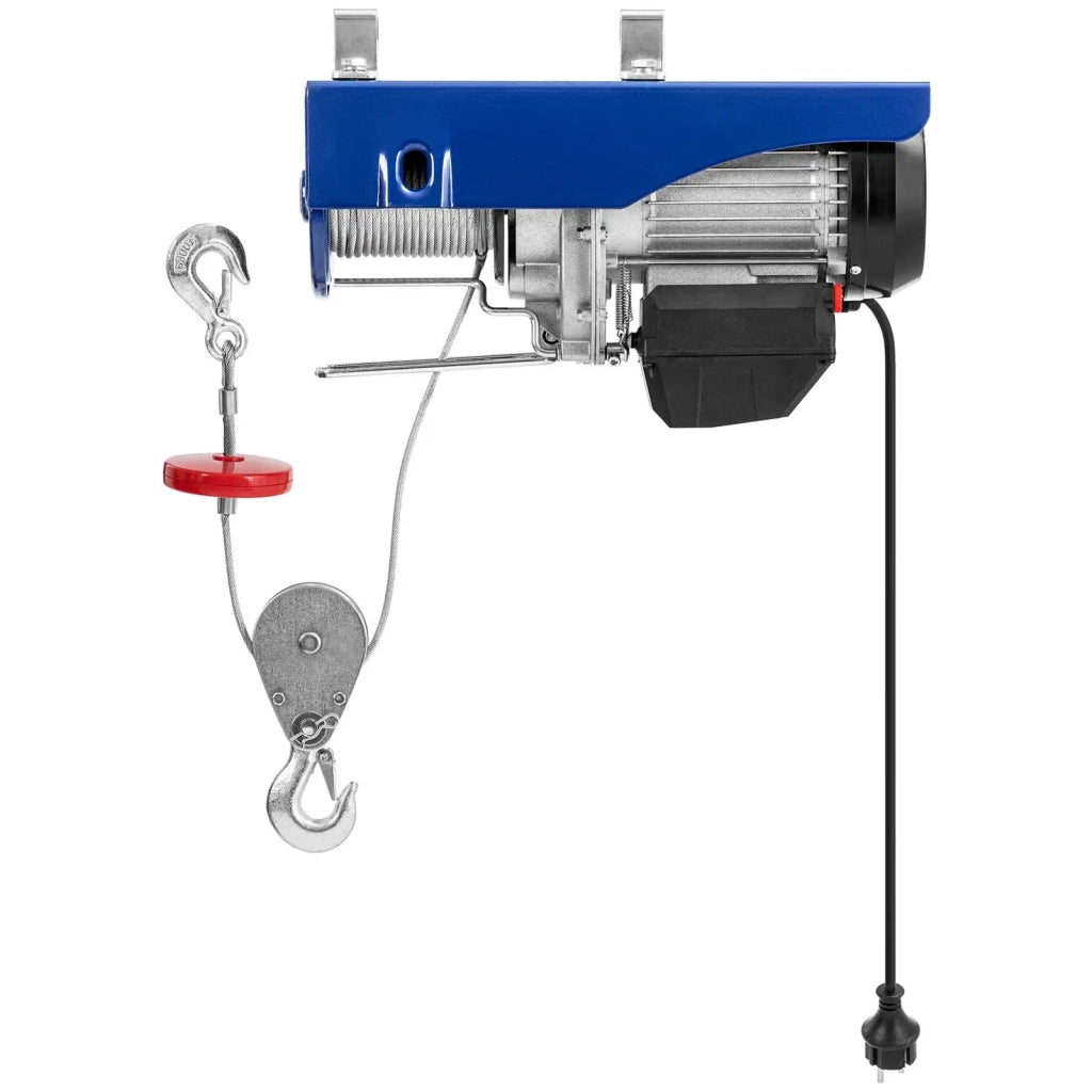 Verricello elettrico 1350 watt 800 kg 12 m con telecomando alluminio acciaio blu 14_0010147