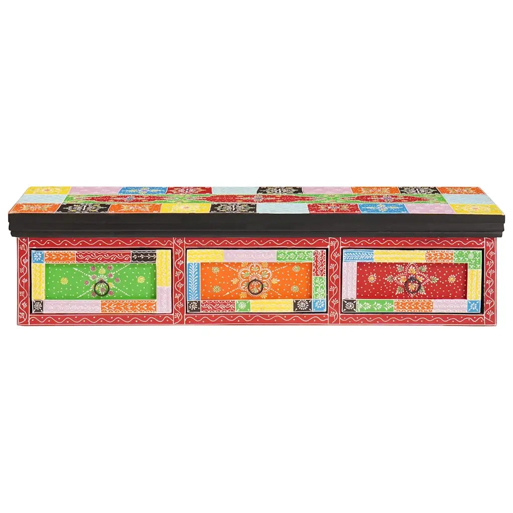 Armadio TV-Mobile per TV-Mobile Porta TV Multicolore 100 x 30 x 24 cm Legno massello di mango