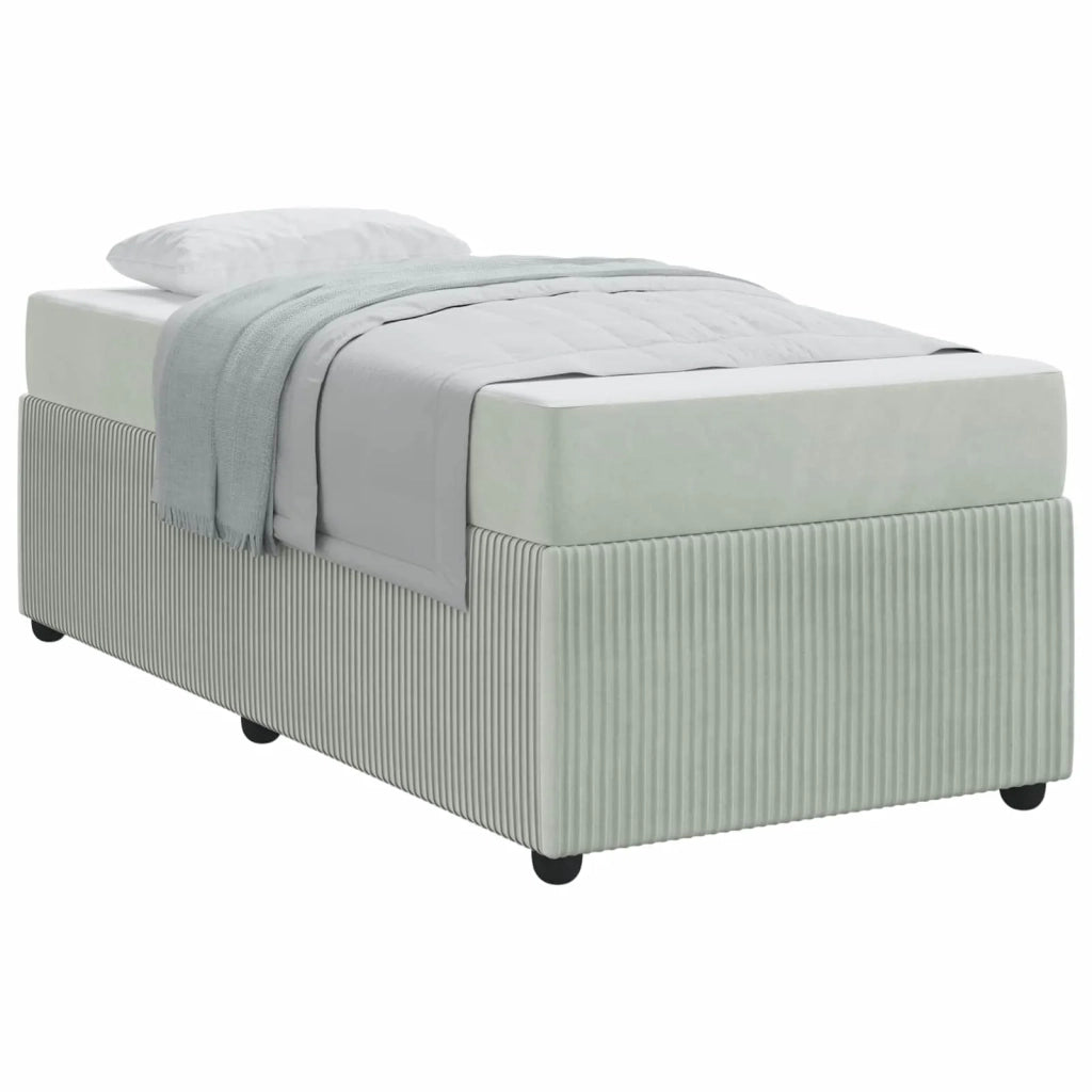 Struttura del letto Grigio chiaro 80 x 200 cm Tessuto