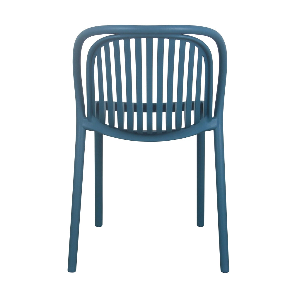 Oviala - Set di 4 sedie da terrazza in plastica blu verde acqua