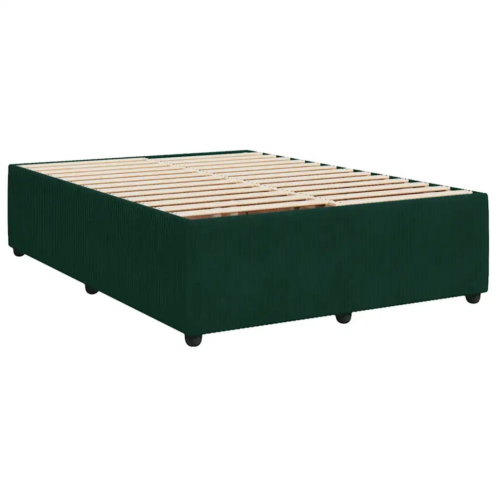 Giroletto a Molle con Materasso Verde Scuro 160x200 cm Velluto 3285653