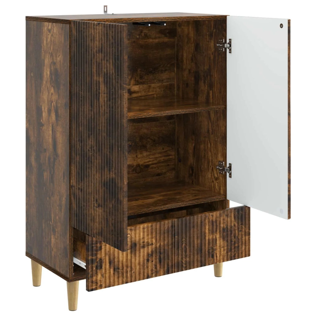 Credenza | Madia | Buffet da pranzo | Armadio da pranzo Rovere Fumo 66 x 34,5 x 95 cm Legno ingegnerizzato