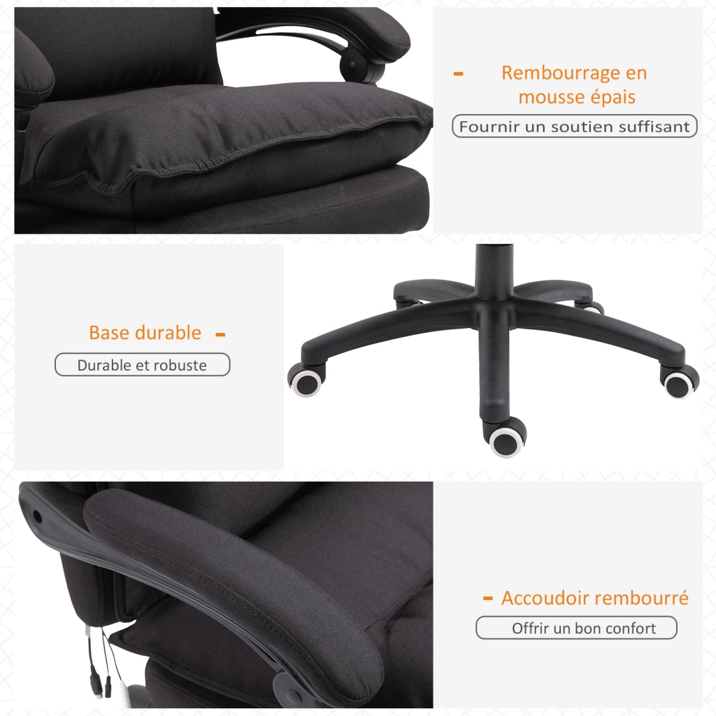 Poltrona massaggiante ergonomica ¨C Minimal ¨C tessuto nero