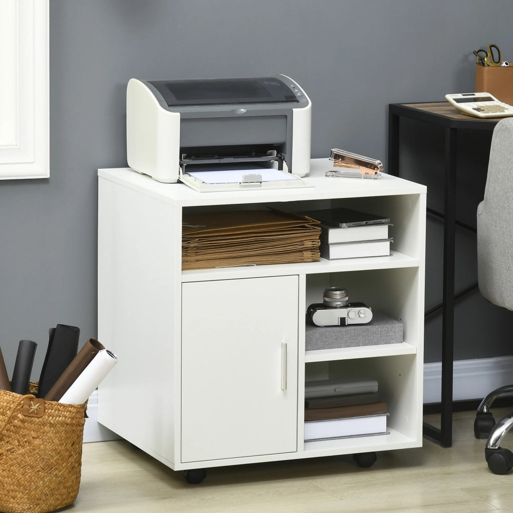 Armadio con Ruote ¨C Minimal ¨C Bianco 60x50x65,5 cm