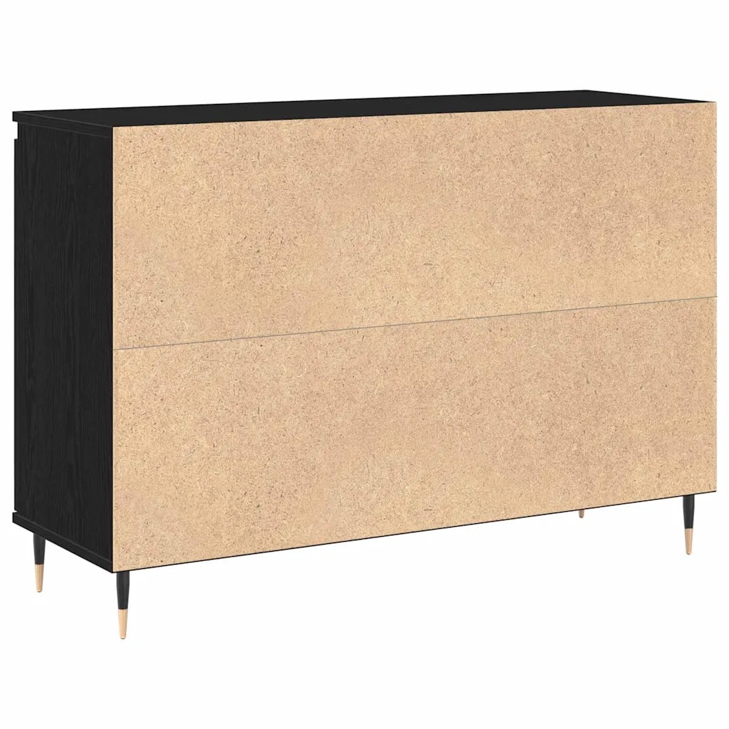 Credenza-Buffet-Armadio da cucina Rovere Nero 101,5 x 35 x 70 cm Legno multistrato