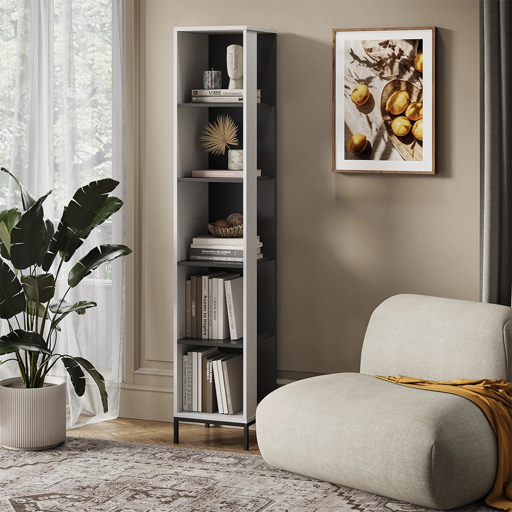 Vicco Libreria Bianco 36 x 188 cm con 5 scomparti