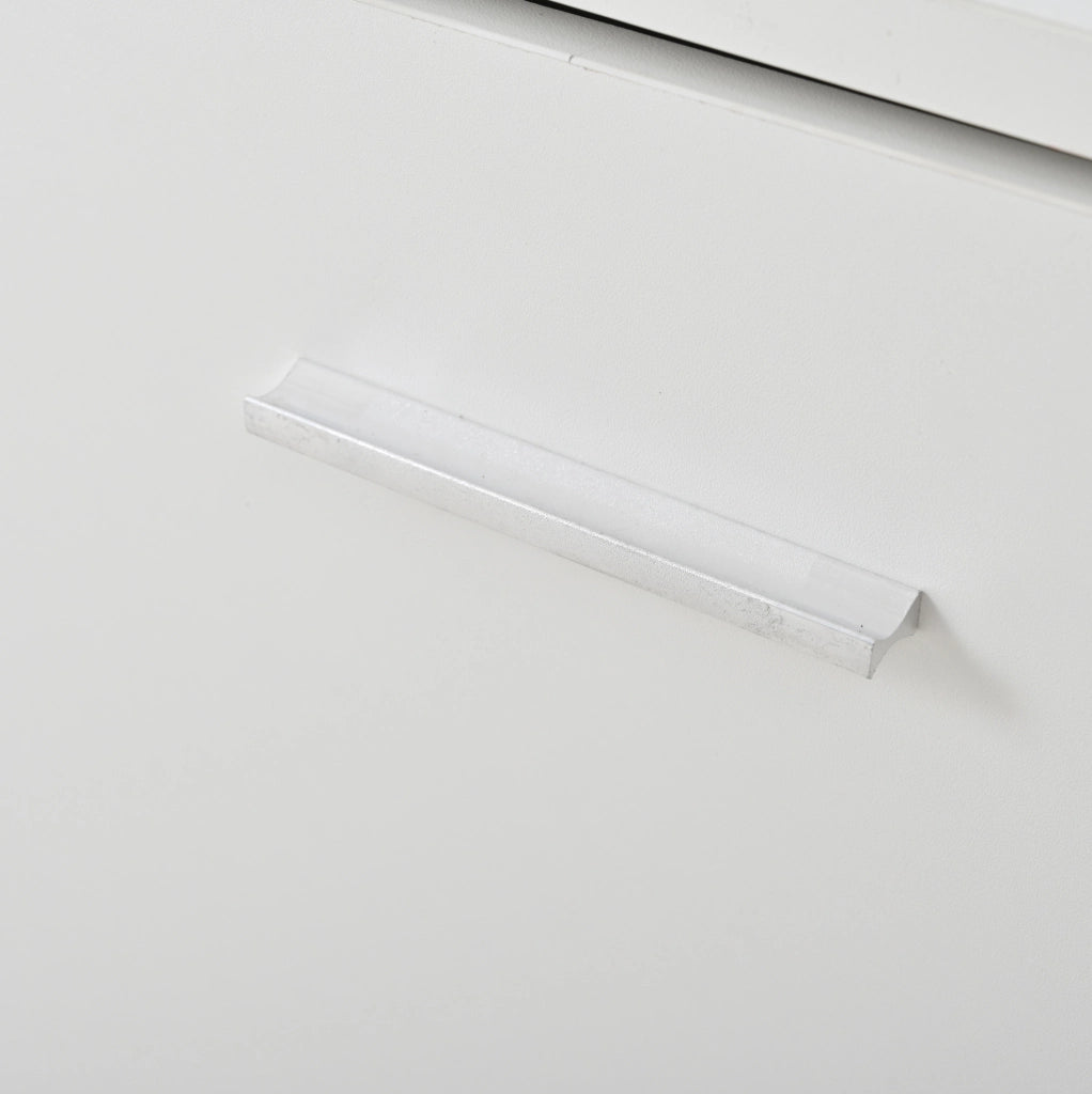 Composizione ingresso 4 pezzi bianca con specchio, appendiabiti e scarpiera con seduta pratica