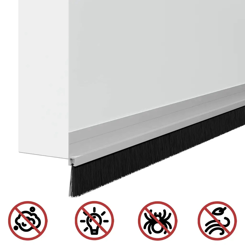 Spazzole per porte autoadesive 6 pz Argento 100 cm CFW4166625